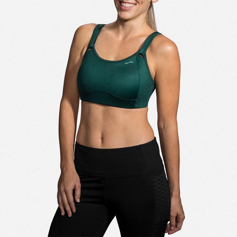 Brooks Fiona Sports Running Bra - Women's - Green (76413-MANZ)